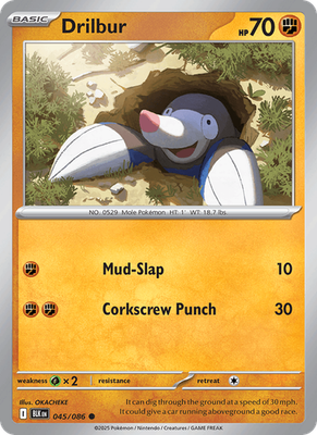 Drilbur 045 Poké Ball Holo - Black Bolt