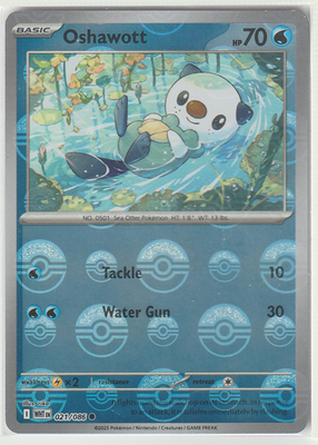 Oshawott 021/086 Poké Ball Holo - White Flare