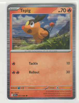 Tepig 011/086 Poster Collection Holo - White Flare