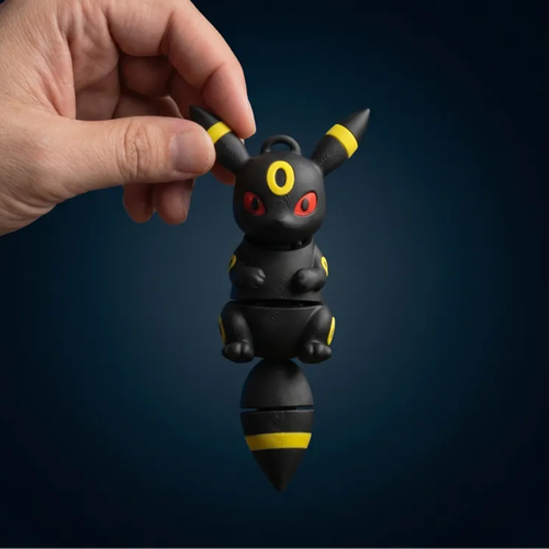 Articulated Dark Fox – 3D-Printed Fidget Desk Companion