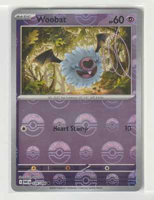 Woobat 036/086 Poké Ball Holo - White Flare