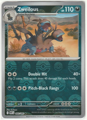 Zweilous 066/086 Poké Ball Holo - White Flare