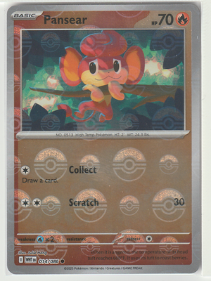 Pansear 014/086 Poké Ball Holo - White Flare